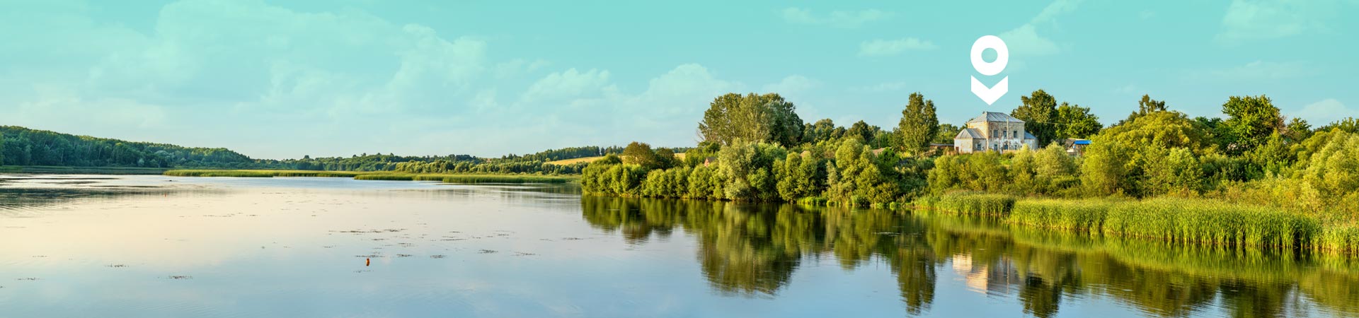 Загородный дом, принимающий спутниковую широкополосную связь