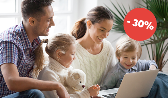 Family in Russia using satellite internet together
